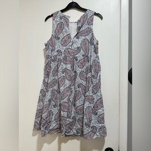 Old Navy Paisley Print Mini Dress - Navy, Red and White